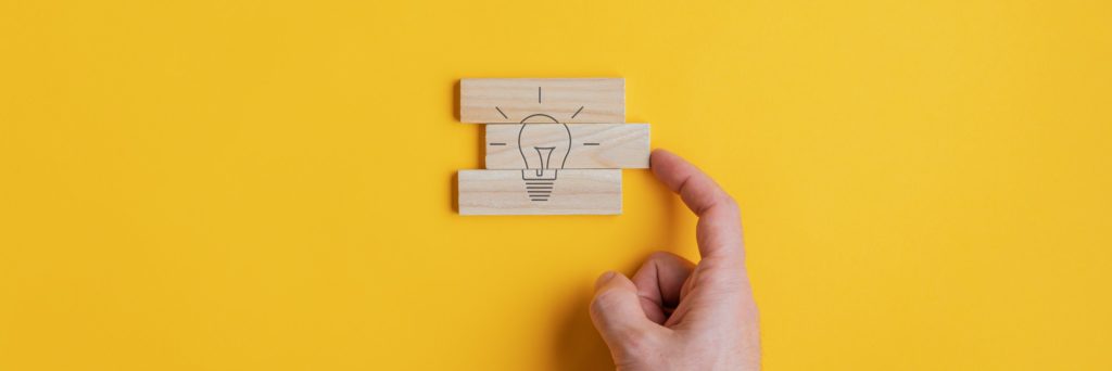 Conceptual image of vision and idea